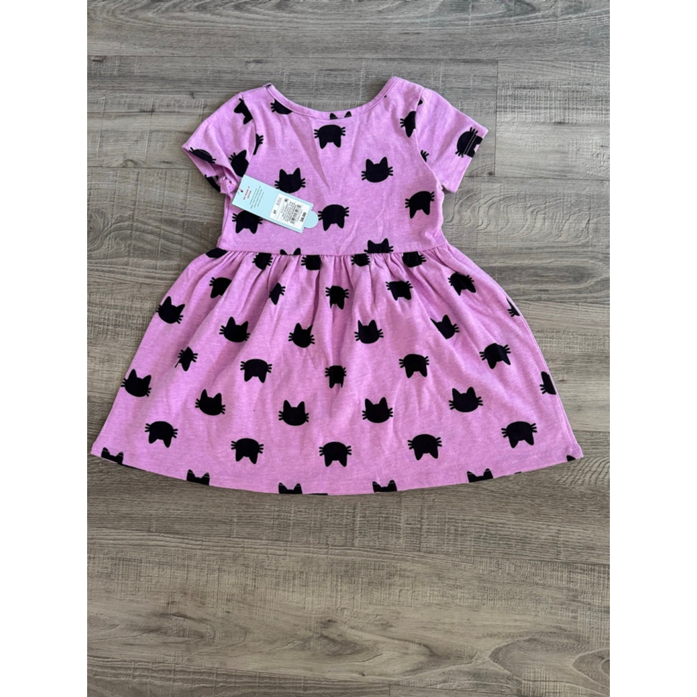 Toddler Girl's Halloween Dress Purple with Black Cats NWT 3T - Picture 4 of 4